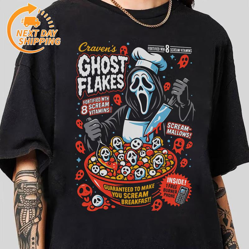 Halloween Horror Cereal Shirt, Horror Characters Tee, Halloween Movie Tee, Spooky Season