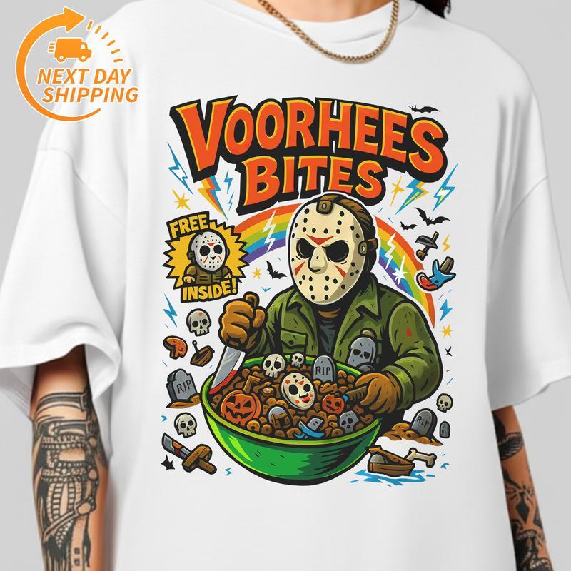 Halloween Horror Cereal Shirt, Horror Characters Tee, Halloween Movie Tee, Spooky Season