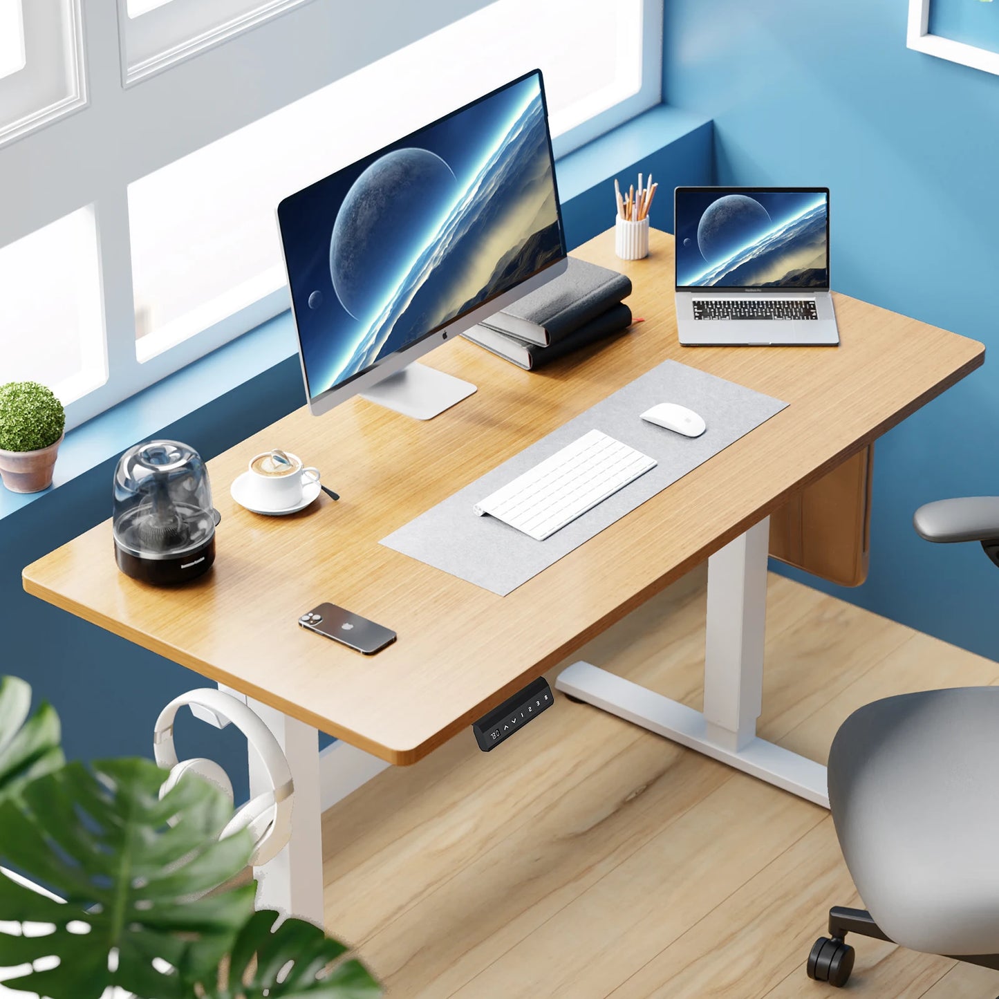 Electric Standing Desk Height Adjustable 40X24 Inch Stand up Sit Stand Computer Desk Workstation Ergonomic Work Table