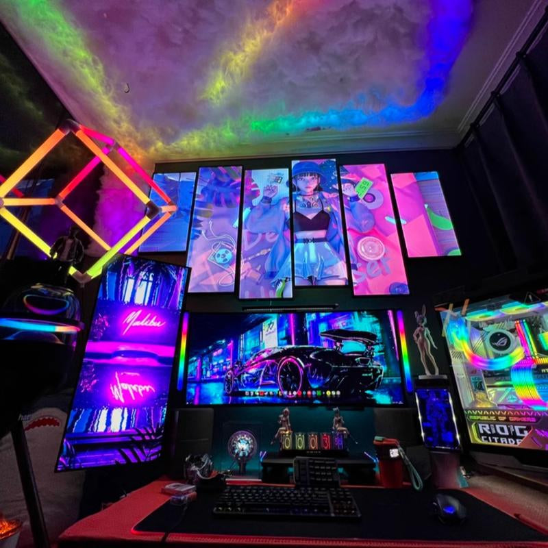 DIY Cloud Lights Gaming Room Garage Club Bar Party Light Smart Strips Led Ligh Accessory Star Led Light Holiday Decoration Led Light Cotton Lightning