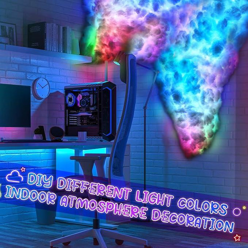 DIY Cloud Lights Gaming Room Garage Club Bar Party Light Smart Strips Led Ligh Accessory Star Led Light Holiday Decoration Led Light Cotton Lightning